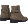 imageAthlefit Womens Ankle Boots Chunky Low Heel Fashion Round Toe Side Zipper Buckle BootiesDark Brown