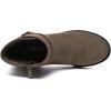 imageAthlefit Womens Ankle Boots Chunky Low Heel Fashion Round Toe Side Zipper Buckle BootiesDark Brown