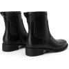 imageAthlefit Womens Ankle Boots Chunky Low Heel Fashion Round Toe Side Zipper Short Chelsea BootsBlack