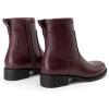imageAthlefit Womens Ankle Boots Chunky Low Heel Fashion Round Toe Side Zipper Short Chelsea BootsBurgundy