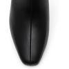 imageAthlefit Womens Ankle Boots Comfortable Low Heel Pointed Square Toe Dress Short Boots with Side ZipperBlack