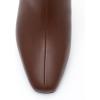 imageAthlefit Womens Ankle Boots Comfortable Low Heel Pointed Square Toe Dress Short Boots with Side ZipperBrown