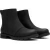 imageAthlefit Womens Ankle Boots Comfortable Lug Sole Chunky Low Heel Zipper Short BootiesBlack