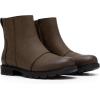 imageAthlefit Womens Ankle Boots Comfortable Lug Sole Chunky Low Heel Zipper Short BootiesDark Brown