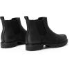 imageAthlefit Womens Chelsea Boots Low Heel Slip On Lug Sole Elastic Short Ankle BootiesBlack