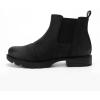 imageAthlefit Womens Chelsea Boots Low Heel Slip On Lug Sole Elastic Short Ankle BootiesBlack