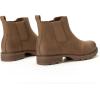 imageAthlefit Womens Chelsea Boots Low Heel Slip On Lug Sole Elastic Short Ankle BootiesBrown