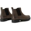 imageAthlefit Womens Chelsea Boots Low Heel Slip On Lug Sole Elastic Short Ankle BootiesDark Brown