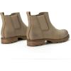 imageAthlefit Womens Chelsea Boots Low Heel Slip On Lug Sole Elastic Short Ankle BootiesKhaki