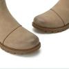 imageAthlefit Womens Chelsea Boots Low Heel Slip On Lug Sole Elastic Short Ankle BootiesKhaki