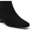 imageAthlefit Womens Chunky Low Heel Ankle Boots Fashion Square Toe Side Zipper Short BootiesBlack Suede