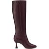 imageAthlefit Womens Kitten Heel Knee High Boots Square Toe High Heel Sexy Tall Boots with Side ZipperBurgundy