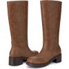 imageAthlefit Womens Knee High Boots Square Toe Chunky Block Riding Tall Boots for Women Low HeelBrown