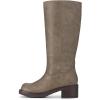 imageAthlefit Womens Knee High Boots Square Toe Chunky Block Riding Tall Boots for Women Low HeelTaupe