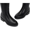 imageAthlefit Womens Knee High Riding Boots Round Toe Low Heel Tall Boots Pull On Long Booties with BuckleBlack