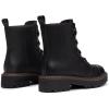 imageAthlefit Womens LaceUp Combat Boots Platform Chunky Low Heel Lug Sole Ankle BootiesBlack