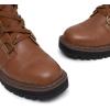imageAthlefit Womens LaceUp Combat Boots Platform Chunky Low Heel Lug Sole Ankle BootiesBrown