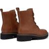 imageAthlefit Womens LaceUp Combat Boots Platform Chunky Low Heel Lug Sole Ankle BootiesBrown