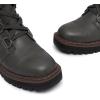 imageAthlefit Womens LaceUp Combat Boots Platform Chunky Low Heel Lug Sole Ankle BootiesGrey