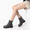 imageAthlefit Womens LaceUp Combat Boots Platform Chunky Low Heel Lug Sole Ankle BootiesGrey