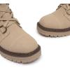 imageAthlefit Womens LaceUp Combat Boots Platform Chunky Low Heel Lug Sole Ankle BootiesTaupe