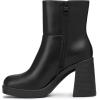 imageAthlefit Womens Platform Ankle Boots High Chunky Block Heel Square Toe Boots Fashion Dress Heeled BootiesBlack
