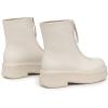 imageAthlefit Womens Platform Ankle Boots Short Comfortable Round Toe Chunky Low Heel Boots with Front ZipperBeige
