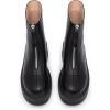 imageAthlefit Womens Platform Ankle Boots Short Comfortable Round Toe Chunky Low Heel Boots with Front ZipperBlack