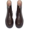 imageAthlefit Womens Platform Ankle Boots Short Comfortable Round Toe Chunky Low Heel Boots with Front ZipperBrown