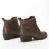 imageAthlefit Womens Short Ankle Boots Chunky Low Heel Round Toe Boots Comfortable Lace Up Booties with Side ZipperTaupe