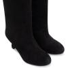 imageAthlefit Womens Suede Knee High Boots Wide Calf Tall Fashion Stiletto Heeled Pull On Slouchy Long BootsBlack