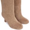 imageAthlefit Womens Suede Knee High Boots Wide Calf Tall Fashion Stiletto Heeled Pull On Slouchy Long BootsNude