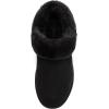 imageArhlefit Platform Slippers for Women Slipon Winter Warm Fuzzy Fluffy Suede Slippers Shoes for House Indoor and OutdoorBlack