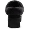 imageArhlefit Platform Slippers for Women Slipon Winter Warm Fuzzy Fluffy Suede Slippers Shoes for House Indoor and OutdoorBlack