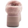 imageArhlefit Platform Slippers for Women Slipon Winter Warm Fuzzy Fluffy Suede Slippers Shoes for House Indoor and OutdoorDusty Pink