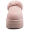 imageArhlefit Platform Slippers for Women Slipon Winter Warm Fuzzy Fluffy Suede Slippers Shoes for House Indoor and OutdoorDusty Pink