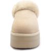 imageArhlefit Platform Slippers for Women Slipon Winter Warm Fuzzy Fluffy Suede Slippers Shoes for House Indoor and OutdoorSand