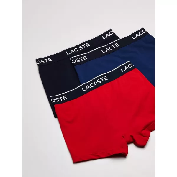 Lacoste Men's Casual Classic 3 Pack Cotton Stretch Trunks