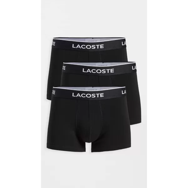 Lacoste Men's Casual Classic 3 Pack Cotton Stretch Trunks