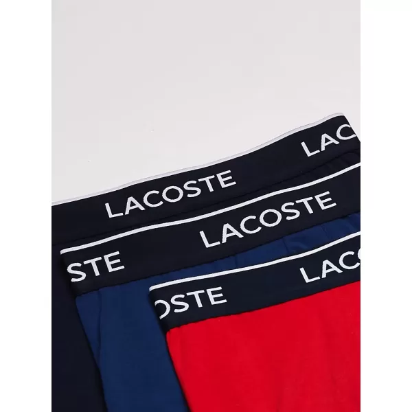 Lacoste Men's Casual Classic 3 Pack Cotton Stretch Trunks
