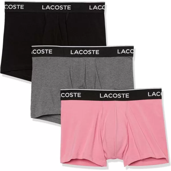 Lacoste Men's Casual Classic 3 Pack Cotton Stretch Trunks