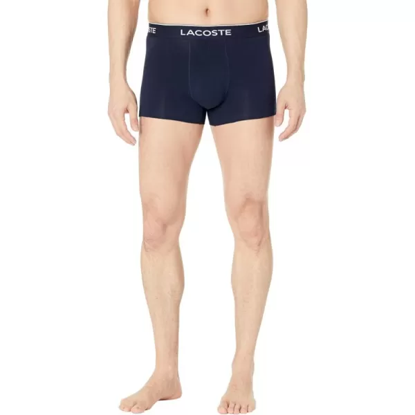 Lacoste Men's Casual Classic 3 Pack Cotton Stretch Trunks