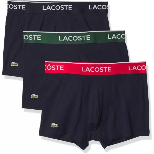 Lacoste Men's Casual Classic 3 Pack Cotton Stretch Trunks