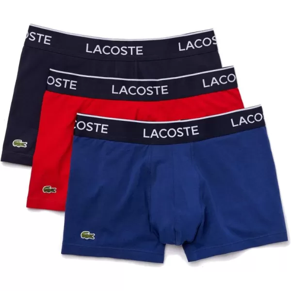 Lacoste Men's Casual Classic 3 Pack Cotton Stretch Trunks