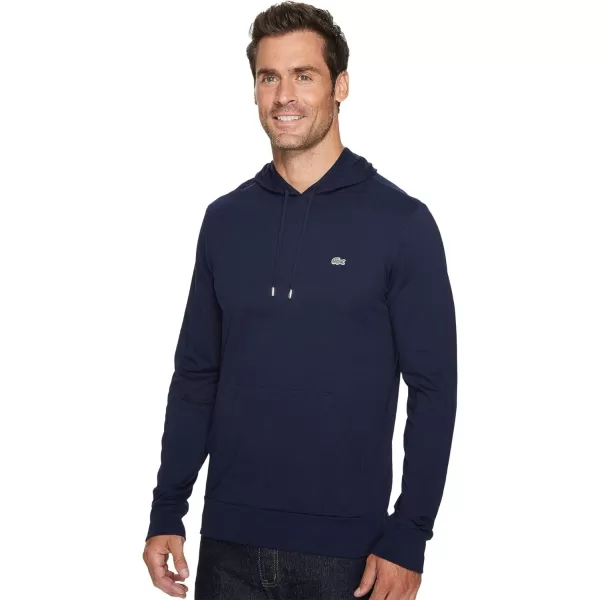 Lacoste Mens Long Sleeve Hooded Jersey Cotton T-Shirt Hoodie