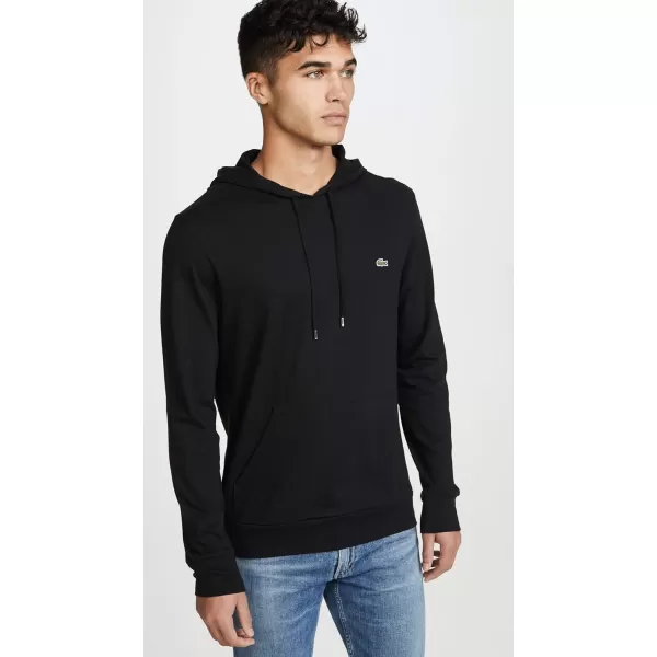 Lacoste Mens Long Sleeve Hooded Jersey Cotton T-Shirt Hoodie