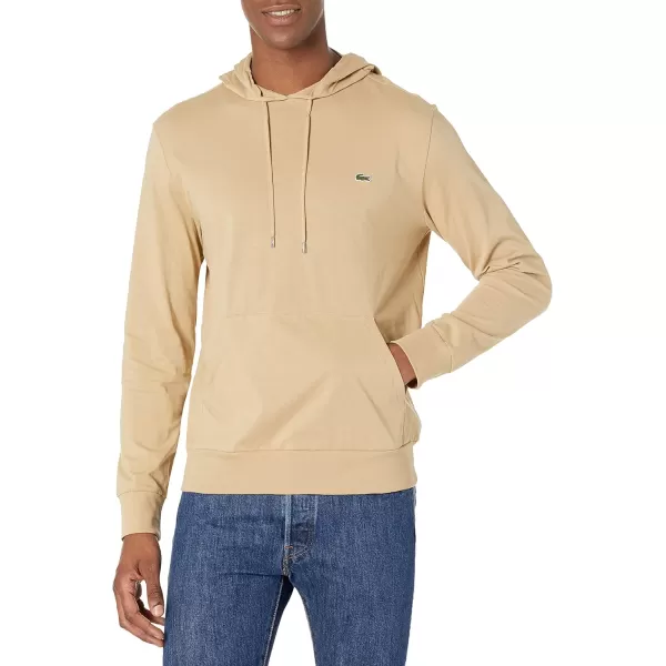 Lacoste Mens Long Sleeve Hooded Jersey Cotton T-Shirt Hoodie