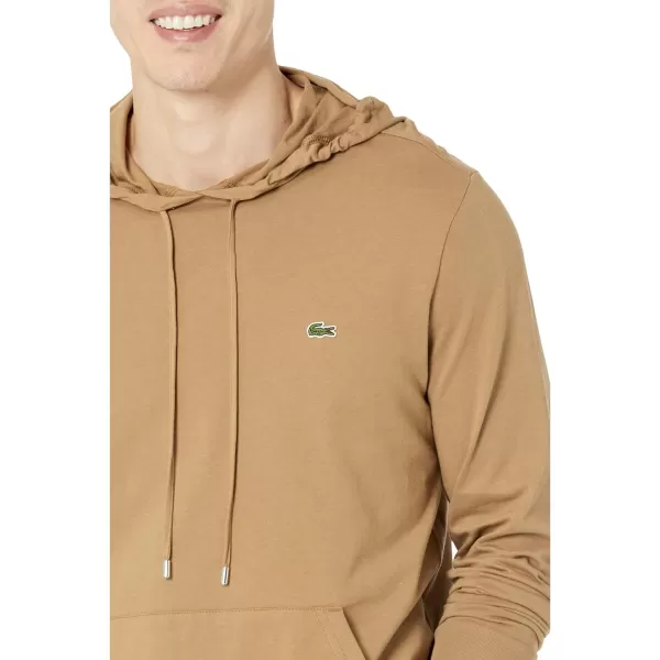 Lacoste Mens Long Sleeve Hooded Jersey Cotton T-Shirt Hoodie