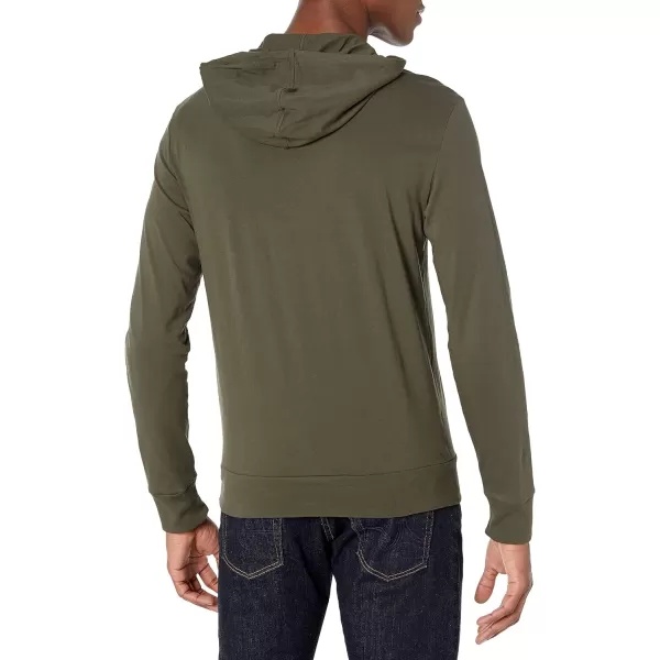 Lacoste Mens Long Sleeve Hooded Jersey Cotton T-Shirt Hoodie