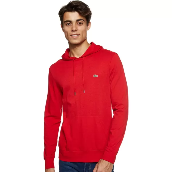 Lacoste Mens Long Sleeve Hooded Jersey Cotton T-Shirt Hoodie
